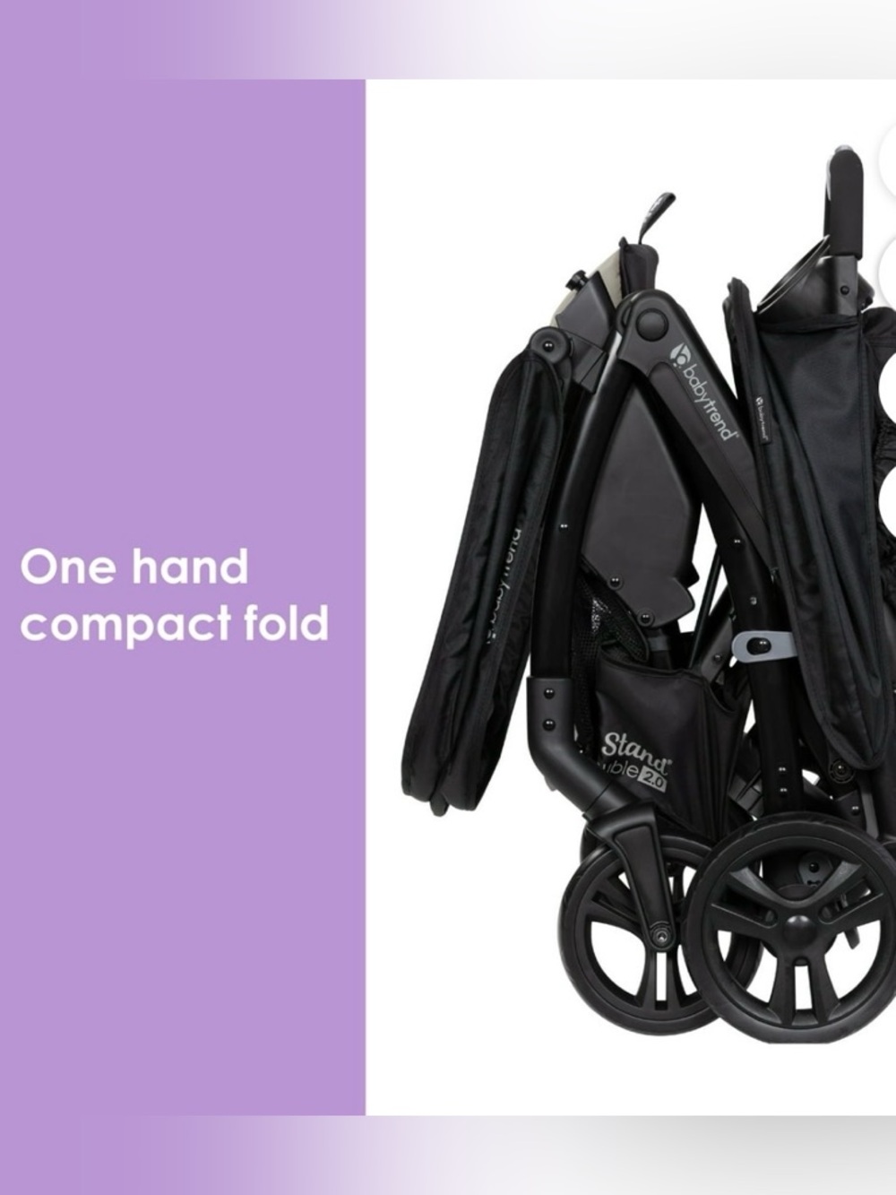 Baby Trend Sit N' Stand Double Stroller with Riding Board & Under Cubby Storage - Picture 12 of 12
